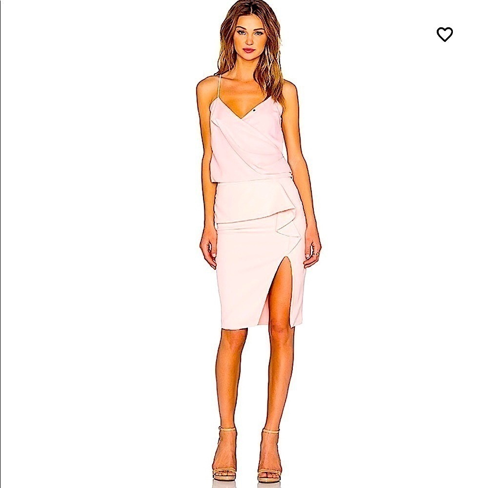 PREMONITION Revolve Pink pleated midi skirt set women’s S ruffles Barbiecore